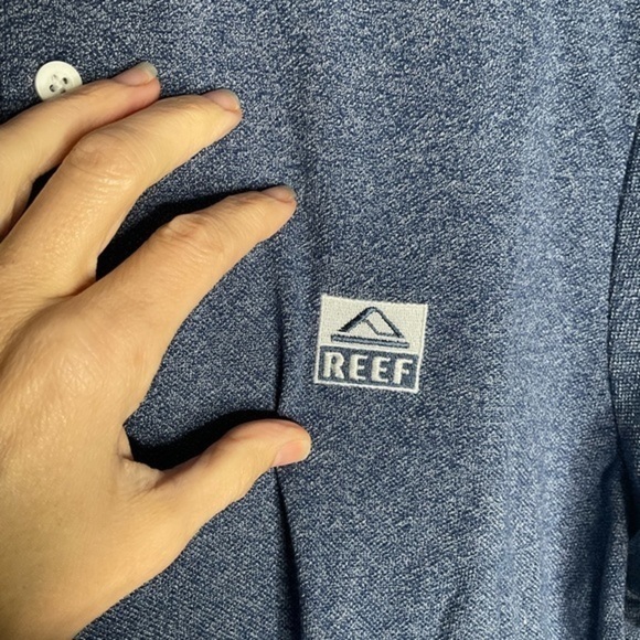 NWT Reef Blue Pique Short Sleeve Lightweight Polo Large - Picture 6 of 6